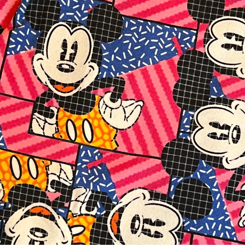 LuLaRoe Disney OS Leggings Bundle Mickey Mouse Pink 2 Pair One Size - Picture 4 of 8